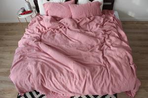 Donna Hotels Dusty Pink Ensemble de taies d'oreiller 100% coton délavé 300TC Twin Size avec boutons en noix de coco pour la maison - Product Image 5