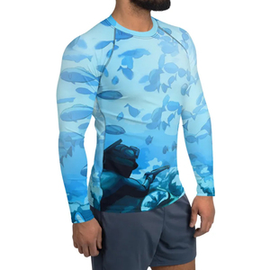 2025 personalizar sublimación impresa secado rápido hombres Rash Guard secado rápido manga larga Slim Fit mejor calidad hombres Rash Guard - Product Image 4