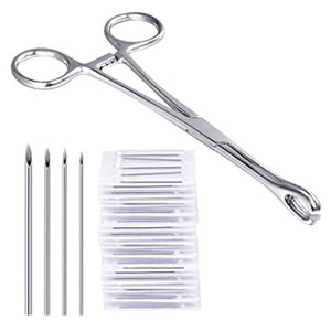<b>Piercing</b> Metal Clamps Forceps <b>Piercing</b> Needles <b>Piercing</b> <b>Kit</b> Surgical Stainless Steel Nipple <b>Piercing</b> Clamps - Product Image 3