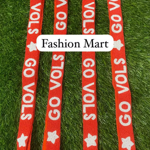 Boho Gameday Hand Beaded Purse Strap Sports Inspired Fashion Accessory Wholesale - Product Image 1