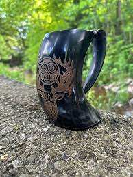 Taza para Beber de Cuerno de Búfalo Hecha a Mano, Diseño Natural Único, Taza para Agua de Cuerno de Búfalo, Estilo Rústico Orgánico y Tallada a Mano - Product Image 5