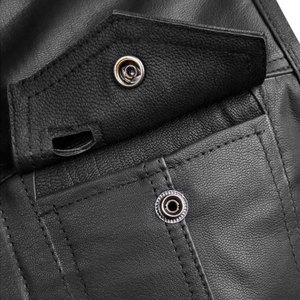 Chaleco de Cuero para Motociclistas, Ropa de Motocicleta, Personalizable con el Logotipo del Club, Chaleco de Cuero para Moto - Product Image 4