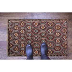 Tapis imprimé à motif hexagonal, tapis de sol bohème, tapis décoratif coloré, tapis doux à poils longs - Product Image 3