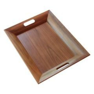 Plateau de service rectangulaire en bois d'acacia et marbre de qualité supérieure avec poignées en laiton, décoration élégante pour la maison, plateau de service au prix le plus bas - Product Image 4