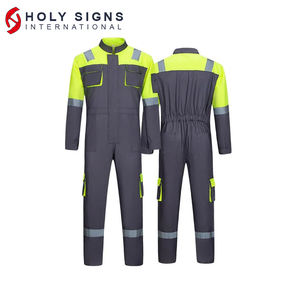 100% tela de algodón gris congelador protección impermeable uniformes suministro de fábrica personalizado hombres Boilersuit ropa de trabajo Mono de seguridad - Product Image 6