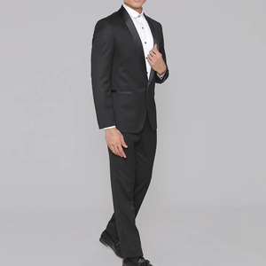 Nouveau 2025 Ensemble de 3 pièces de haute qualité en tissu peigné à double boutonnage et anti-rides pour hommes - Product Image 5