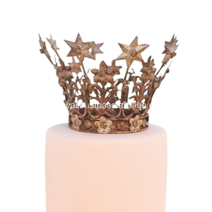 Adorno de pastel de corona dorada para decoración de pasteles, fabricación en India, precios al por mayor por proveedores - Product Image 5