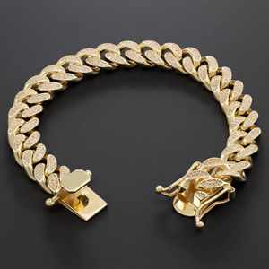 Pulsera Cubana de Lujo con Moissanita VVS Certificada IGI, Chapada en Oro Amarillo, Estilo Hip Hop, Joyería Fina, Regalo, Pulseras y Brazaletes Finos - Product Image 4