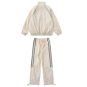 Ropa deportiva de 2 piezas para hombre, chaqueta con cremallera completa, pantalones para correr, estilo informal transpirable para la temporada de invierno, talla XL con capucha sólida - Product Image 2