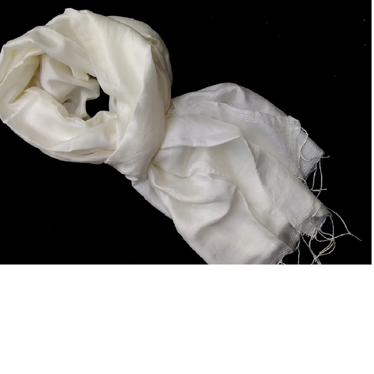 100% натуральный шелковый шарф, размер 60*200 см, вес 40 г, доступен с бахромой
