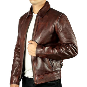 Veste en cuir pour homme de haute qualité, prix de gros d'usine, veste en cuir personnalisée avec logo pour homme - Product Image 6