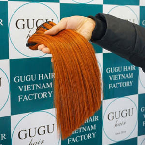 Nueva Llegada 100% Extensiones de Cabello Vietnamita Super Doble Extensiones de Cabello de Trama Naranja Quemada para Mujeres Precio Al por Mayor - Product Image 2