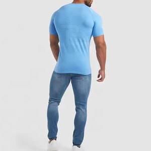 Style personnalisé T-shirt Muscle Fit pour hommes décontracté couleur unie 100% coton tissu confortable fabriqué au Pakistan - Product Image 6