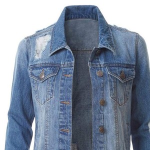 Chaqueta Blouson de Mezclilla Índigo Premium para Hombre y Mujer, con Botones al Frente, Transpirable, Ligera, Estilo Casual, de Algodón, para Uso Diario y Urbano - Product Image 3