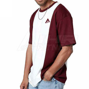 T-shirt à panneaux 100% coton de haute qualité Dernière conception Respirant Style décontracté écologique à vendre 2025 - Product Image 3