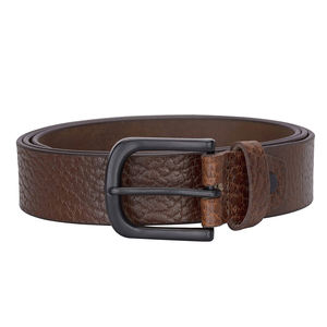 Custom Men's <b>Belt</b> 100% Full Grain Cow Hide Leather Classic Brown with Alloy Slide Buckle Personalized and Genuine - Product Image 4