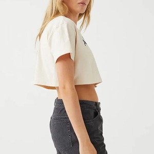 Tops courts d'été pour femmes 100% personnalisables, logo personnalisé disponible, impression personnalisée, polyester et coton respirant et écologique - Product Image 6