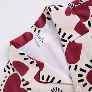 Ensemble de vêtements d'extérieur légers deux pièces pour hommes, chemise et short à boutons d'été, taille jumelle pour hommes et femmes - Product Image 3