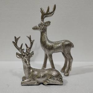 Décoration de Noël Table Cerf Cerf Décoration Noël Argent Lot de 2 - Product Image 4