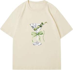 T-Shirt 100% coton de haute qualité 230gsm poids lourd surdimensionné unisexe à manches courtes cou sérigraphie lettre motif - Product Image 5