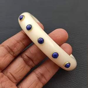 กำไลข้อมือแฟชั่นและเครื่องประดับกำไลข้อมือลายหินอ่อนสไตล์วินเทจสำหรับผู้หญิง กำไลเรซิ่นอะคริลิก - Product Image 2