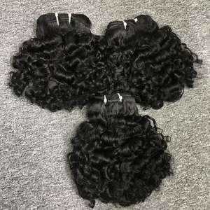 Bundle de cheveux bruts bouclés birmans et vietnamiens de haute qualité pour femmes noires un donneur trame de dentelle brun foncé - Product Image 2