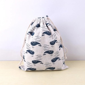 Pochette en tissu Polyester sac à cordon ouvert mignon Animal plante impression enfants voyage chaussures stockage trousse de maquillage cadeau de noël - Product Image 4