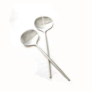 ชุดช้อนตักสลัดทำจากสเตนเลสสีเงินสำหรับโต๊ะและห้องครัวทันสมัย - Product Image 5