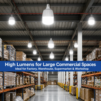Ampoule LED industrielle haute puissance 5W-60W, type T, E27 E40, AC85-265V, robuste, en aluminium et plastique, pour usine, entrepôt, salle de sport, atelier