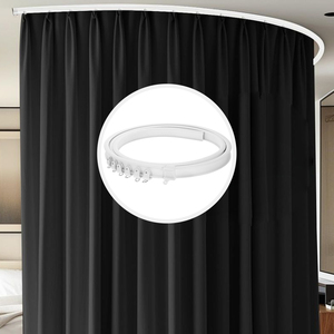 Rieles montados en el techo de pared corrediza de cortina curvada flexible de <span class=keywords><strong>PVC</strong></span> de plástico al por mayor para divisor de hospital - Product Image 5