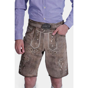 Excelente calidad bávaro alto bordado ligero poliéster corto Lederhosen hombres ropa de calle pantalones de algodón bolsillo al por mayor - Product Image 2
