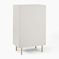 Commode de style moderne haut de gamme avec 5 tiroirs de couleur peinte en blanc pour la maison et les meubles de commode d'hôtel