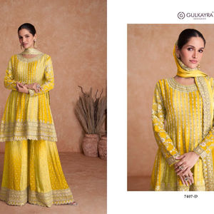 Traje DE TRABAJO bordado en la parte delantera y trasera de Vaani vol Real Chinon - Product Image 2