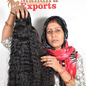 Proveedor Paquetes 100% Extensiones de cabello humano virgen indio natural Rizado Ninguno Procesamiento químico Cutícula Onda natural - Product Image 6