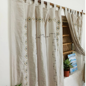 Cortinas de Algodón 100% con Diseño Floral y Cuerdas Tejidas, Estilo Palacio, Listas para Usar, de Lujo, Opacas, para Hotel, Venta al Por Mayor Directa de Fábrica - Product Image 1