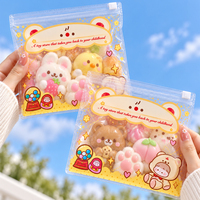 Pochette à fermeture éclair en PVC avec logo personnalisé pour l'emballage des jouets à remontée lente, sac de rangement transparent refermable en PVC pour jouets Squishy et Fidget, avec fermeture Zip Lock