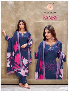 New Elegance Dressing Trend Modern Style High on Demand Pure Maslin <b>Kurti</b> Pant & Dupatta Printed Work <b>Woman</b> Fashion Exporter - Product Image 3