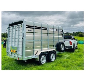 Heavy Duty Livestock <b>Farm</b> <b>Trailer</b> for Cattle Sheep Goats and Pigs with Durable Steel Construction Agricultural Transport - Product Image 5
