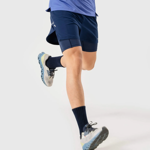 Short de course en toile décontracté OEM pour hommes, taille moyenne, conception côtelée extensible, fermeture élastique, tissage tricoté à motif bermuda solide - Product Image 1