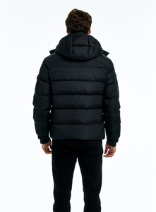 Veste Puffer Vente en gros Logo personnalisé OEM Veste d'hiver imprimée de haute qualité pour hommes Veste bulle Puffer avec poches - Product Image 4