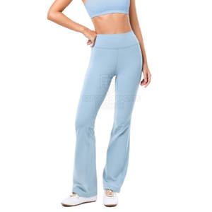 Pantalons de sport pour femmes en spandex/nylon, style unique, taille élastique, taille mi-haute, design personnalisé pour l'hiver - Product Image 1