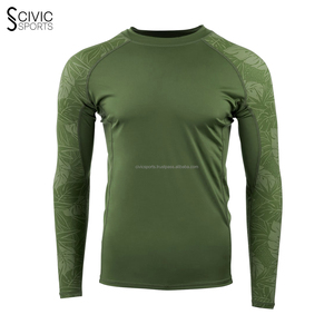 เสื้อแรชการ์ดแบบสีสำหรับผู้ใหญ่ผ้าโพลีเอสเตอร์ชุดป้องกันผดผื่นออกแบบโลโก้ได้ตามต้องการ - Product Image 1