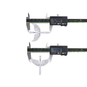 สร้อยคอจี้ไม้กางเขนเพชรโมอิสปีกนางฟ้าสุดอินเทรนด์เครื่องประดับสำหรับผู้ชายแนวฮิปฮอปหรูหราชุบทอง - Product Image 4