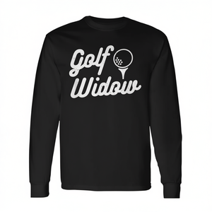 T-shirt a maniche lunghe Golf Widow, simpatica maglietta da golfista per mamma - Product Image 2