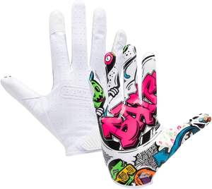 Gants de football américain professionnel de haute qualité pour enfants et adultes vente chaude usine Logo personnalisé respirant Design personnalisé - Product Image 5