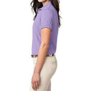 เสื้อโปโลสำหรับผู้หญิงทรงโอเวอร์ไซซ์เสื้อถักแบบลำลองระบายอากาศออกแบบโลโก้ได้ตามต้องการ - Product Image 6