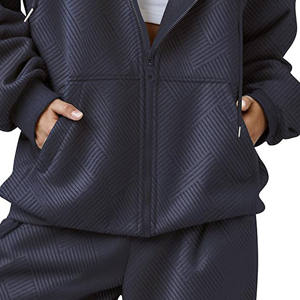 ชุดวอร์ม2ชิ้นสำหรับฤดูหนาวทำจากผ้าฝ้าย100% รุ่นเฮฟวี่เวทของผู้ชายชุดวิ่งพิมพ์ลายเป็นมิตรกับสิ่งแวดล้อม - Product Image 2