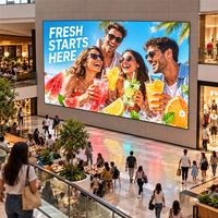 Écran LED publicitaire intérieur haute résolution P2.5 avec maintenance frontale pour affichage vidéo en centre commercial