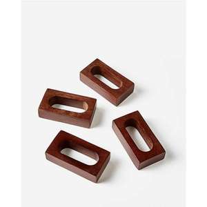 Servilleteros con acabado de madera natural para arreglos de mesa de comedor modernos, minimalistas y rústicos - Product Image 6