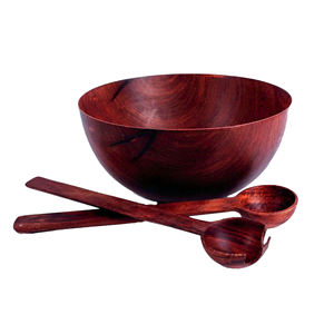 เครื่องครัวจานเครื่องชาร์จไม้เครื่องครัวแสนอร่อย & ชามเสิร์ฟไม้ชุดชามไม้ตั้งโต๊ะหัตถกรรมแบบคลาสสิก - Product Image 5